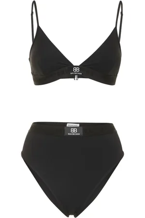 Balenciaga Logo Printed Stretch Tech Bikini