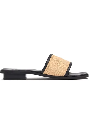 Bembien 10mm Ona Leather & Raffia Slides