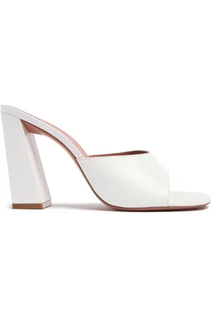 Amina Muaddi 95mm Brigitte Leather Mules