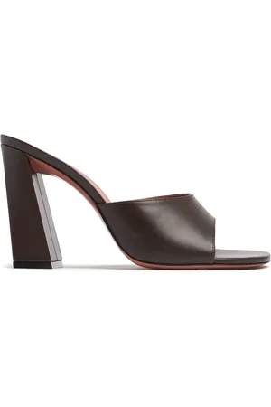 Amina Muaddi 95mm Brigitte Leather Mules