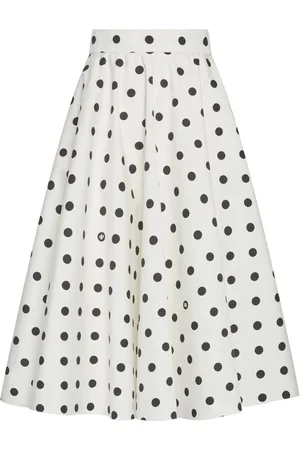 Dolce & Gabbana Polka Dots Drill Midi Skirt