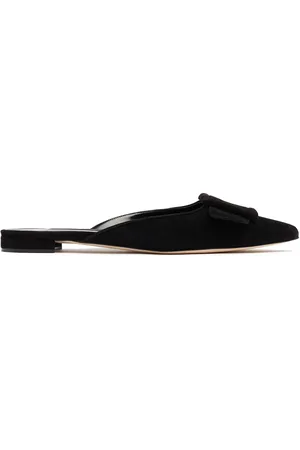 Manolo Blahnik 10mm Maysale Suede Mules