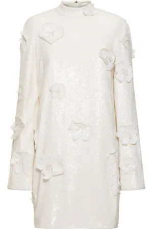 ROTATE Catty Sequined Flower Mini Dress
