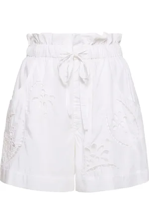 Isabel Marant Hidea Embroidered Poplin Shorts