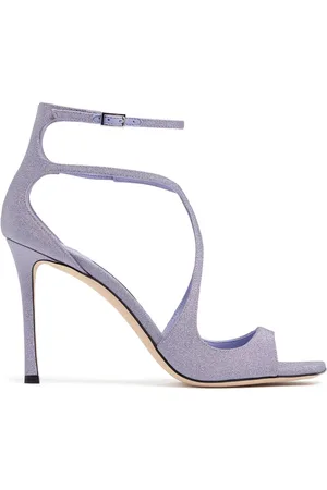 Jimmy Choo 95mm Azia Glittered Sandals