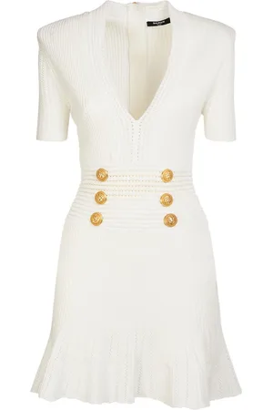 Balmain Knit Viscose Mini Dress