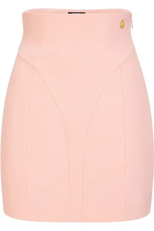 Balmain High Waist Viscose Crepe Mini Skirt
