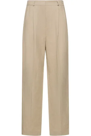 Totême Pleated Tailored Linen Blend Pants
