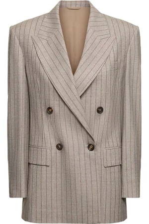 Brunello Cucinelli Pinstripe Double Breast Jacket