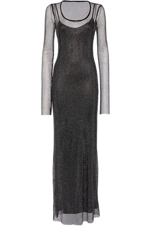 Sportmax Embellished Mesh Maxi Dress