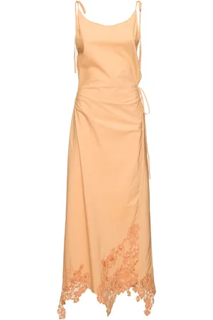Acne Studios Cotton Midi Dress W/lace