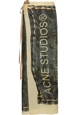 Acne Studios Printed Cotton Wrap Skirt