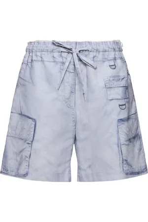 Acne Studios Printed Linen & Cotton Shorts