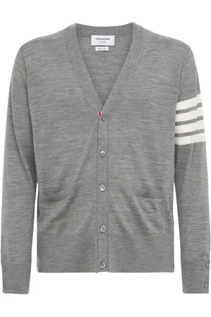 Thom Browne 4-bar Wool Fine Knit Cardigan