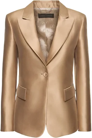 Alberta Ferretti Tailored Satin Single Breast Jacket