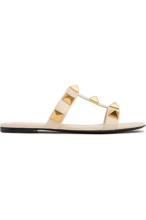 VALENTINO GARAVANI 10mm Roman Studs Leather Slides