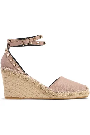 VALENTINO GARAVANI 85mm Rockstud Leather Wedges