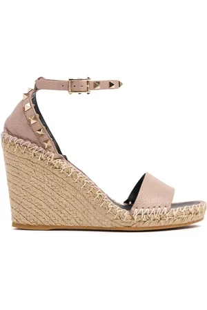 VALENTINO GARAVANI 105mm Rockstud Leather Wedges