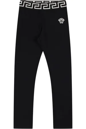 VERSACE Cotton Jersey Leggings W/ Logo