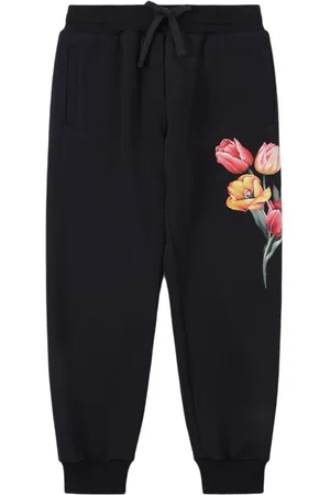 Dolce & Gabbana Flowers Print Cotton Sweatpants