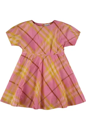 Burberry Check Print Silk Dress
