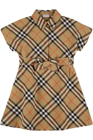 Burberry Check Print Cotton Poplin Dress