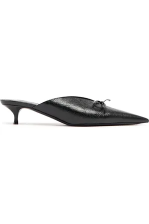 Balenciaga 40mm Knife Bow Leather Mules