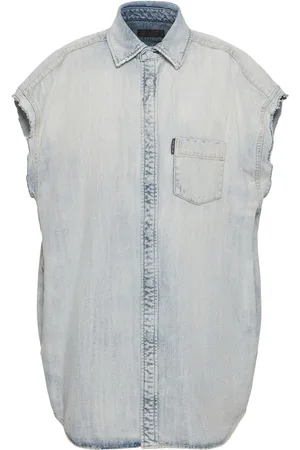 Balenciaga Ripped Sleeve Cotton Shirt