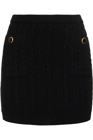 Alessandra Rich Wool Knit Mini Skirt