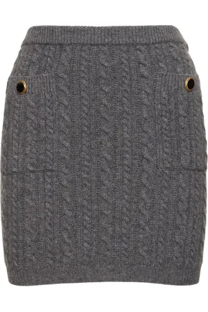 Alessandra Rich Wool Knit Mini Skirt