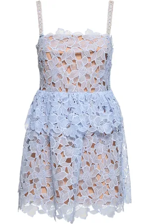 Self-Portrait Organza Lace Mini Dress