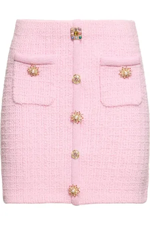 Self-Portrait Embellished Knit Mini Skirt