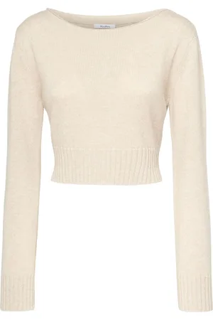Max Mara Angri Rib Knit Wool Crop Sweater