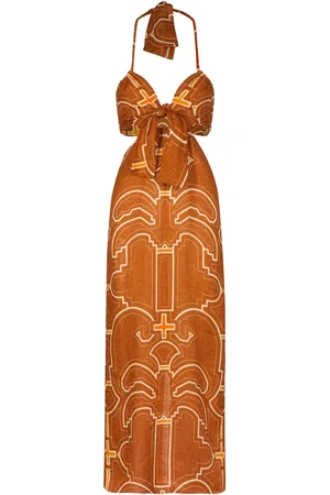 JOHANNA ORTIZ Altered States Linen Maxi Dress
