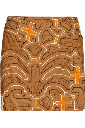 JOHANNA ORTIZ Camel Ayahuma Cotton Mini Skirt