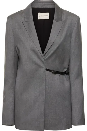 Loulou Studio Cody Wool Jacket W/strap Detail