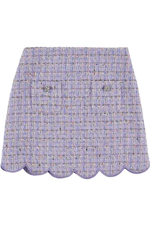 Self-Portrait Bouclé Mini Skirt