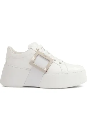 Roger Vivier Viv Skate High Leather Sneakers