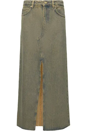Ganni Overdyed Heavy Denim Maxi Skirt
