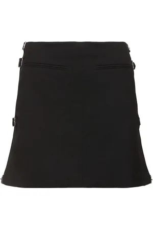 Courrèges Cut-out Wool Mini Skirt