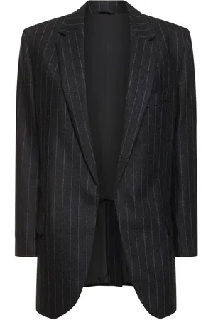 Brunello Cucinelli Pinstripe Wool Flannel Blazer