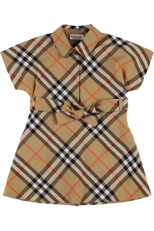 Burberry Check Print Cotton Poplin Dress