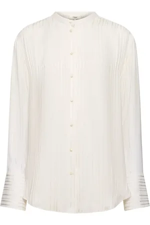 Chloé Silk Blend Long Sleeve Shirt