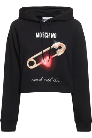 Moschino Printed Cotton Jersey Hooded Sweatshirt