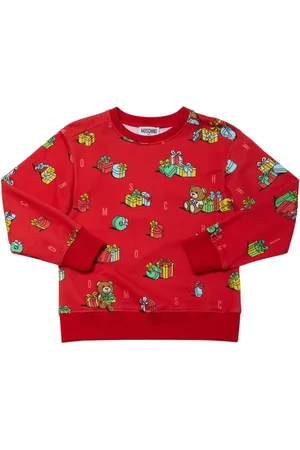Moschino Printed Cotton Crewneck Sweatshirt