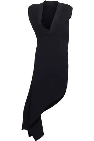 SACAI Knit Asymmetric Midi Dress