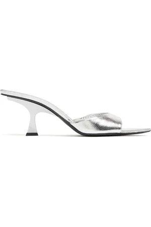 The Attico 65mm Bes Metallic Leather Mules