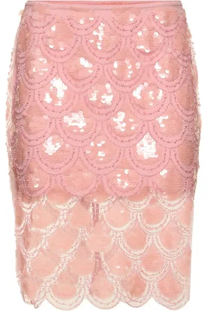 ROTATE Embellished Pencil Midi Skirt