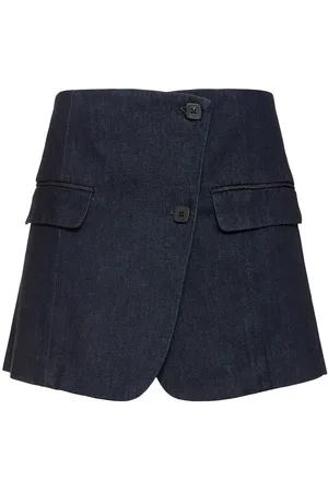 THE GARMENT Enya Cotton Denim Wrap Mini Skirt