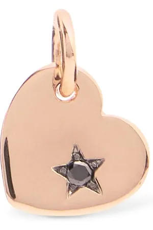 Dodo 9kt Rose Gold Heart Charm W/ Diamond